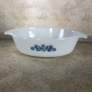 Vintage Oval Blue Cornflower Dish